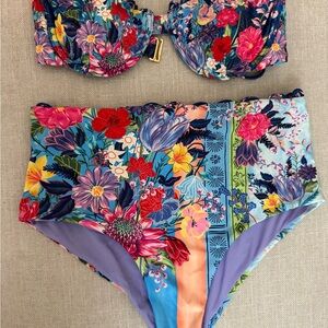 Agua Bendita Floral Multicolor Bikini